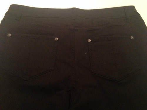 NEW! J.Jill Black Denim Jeans Women's Size 14 Kick-Flare Ankle Raw Hem 5 Pocket - Picture 10 of 12