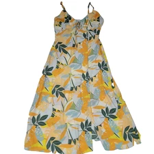 Sienna Sky Dress womens Yellow Floral Slip Sundress Beach Vacation
