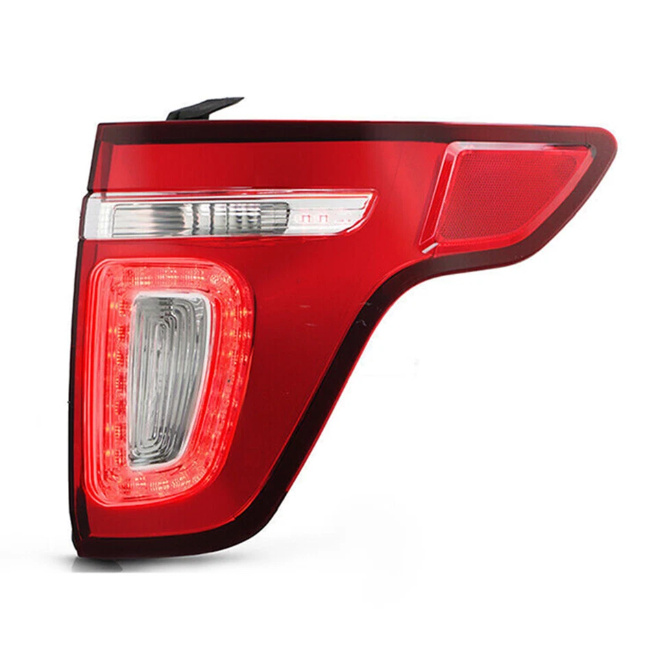 LED Tail Light For 2011-2015 Ford Explorer Red Clear With Bulbs Passenger Side - Image 3 of 4