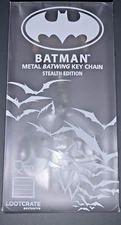Batwing KeyChain DieCast Metal, Batman 1989 Movie, LootCrate 2016 New,Damage Box