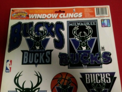 1997 NBA Milaukee Bucks 1.75" x 17" Basketball Decals Stickers Window Clings - Picture 2 of 3