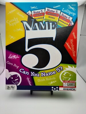 Board Game Can You Name 5?  2 Or More Players Ages 12 +