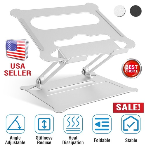 Adjustable Heavy Duty Laptop Stand Aluminum Notebook Riser Computer Holder Desk - Picture 12 of 12