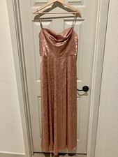 Celebrate DB Studio Strap Long Pink Bridesmaid Dress Sz 10 Formal Wedding