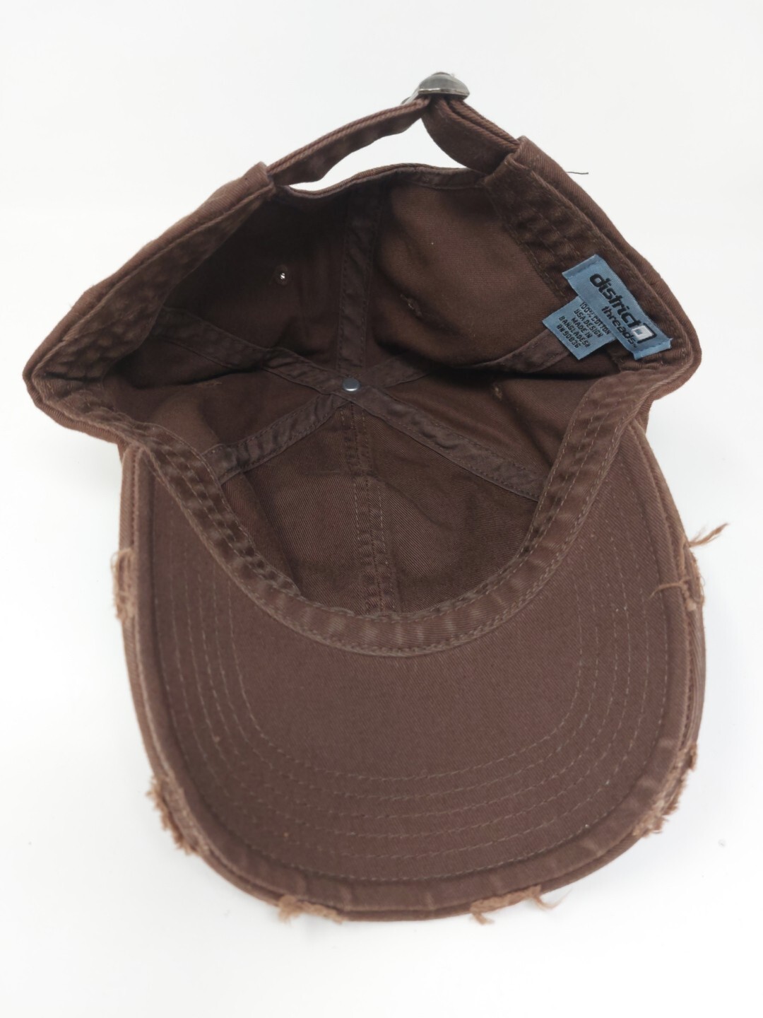 District Threads Brown Distressed Strap Back Dad … - image 5