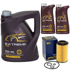 Motor&ouml;l Set MANNOL Extreme 5W-40 7 Liter + &Ouml;lfilter f&uuml;r Chrysler Mercedes Opel 