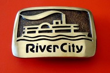 1980's VTG River City Diablo Brass Belt Buckle