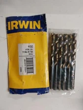 (6 Pack) Irwin 73124 3/8" TurboMax Jobber Length Drill Bit, Metal Twist Drilling
