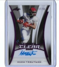 2020 Leaf Trinity Clear ADAM TRAUTMAN Pink Foil Auto RC 17/50 Saints TE
