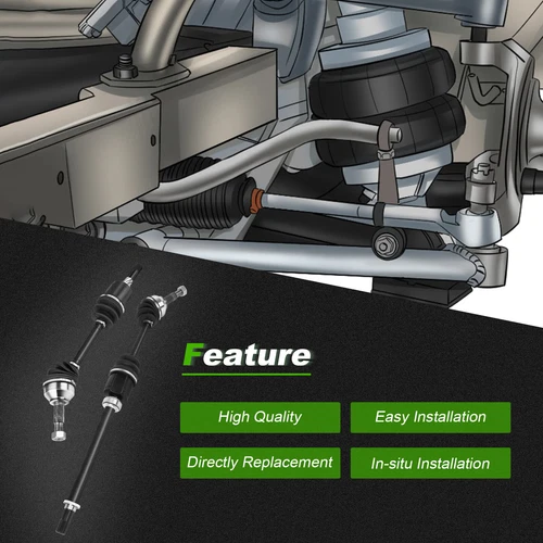 Front CV Axle Shaft Pair 2 for 2008-2013 Nissan Rogue 2014-2015 Rogue Select AWD - Picture 5 of 8