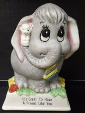 Russ Berrie Elephant Mouse It s Great To Have A Friend Like You 1979 Ceramic