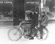 Harley Davidson Early Model Rider & Passenger Classic 8 by 10 Reprint Photograph
