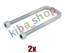 2x LEAF SPRING SHACKLE M14X15MM 72MMX200MM NUT FITS MERCEDESS