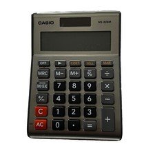 Casio MS-80BM 8 Digit Desktop Calculator, Cost/Sell/Margin, Brushed Nickel