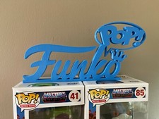 Custom Funko Pop Display Logo. Funko Pop Sign Stands on table or Sticks to Wall.
