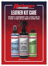 Anthonys Leather Cleaner Conditioner Leather Care Kit for Motorcycle Leathers
