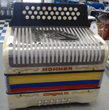 Hohner Corona III Button Accordion GCF Sol 31 /12