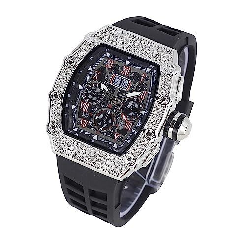 Charles Raymond Men's Luxury Crystals Diamond Watch with Unique Tonneau shape. - Picture 79 of 103