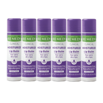 Medline Remedy Phytoplex Lip Balms, Moisturizer, oxygen-rich 0.15oz Pack of 6