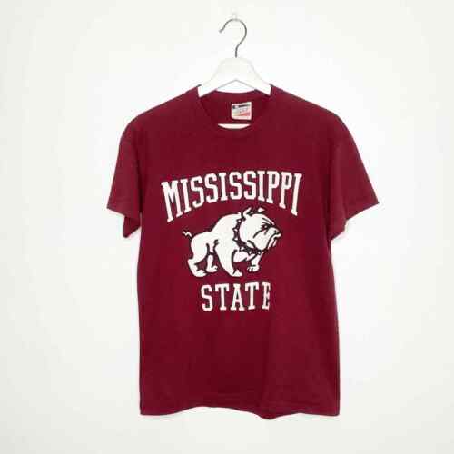 Mississippi State Bulldogs grafisches T-Shirt Vintage einzelner Stich klein - Bild 1 von 6