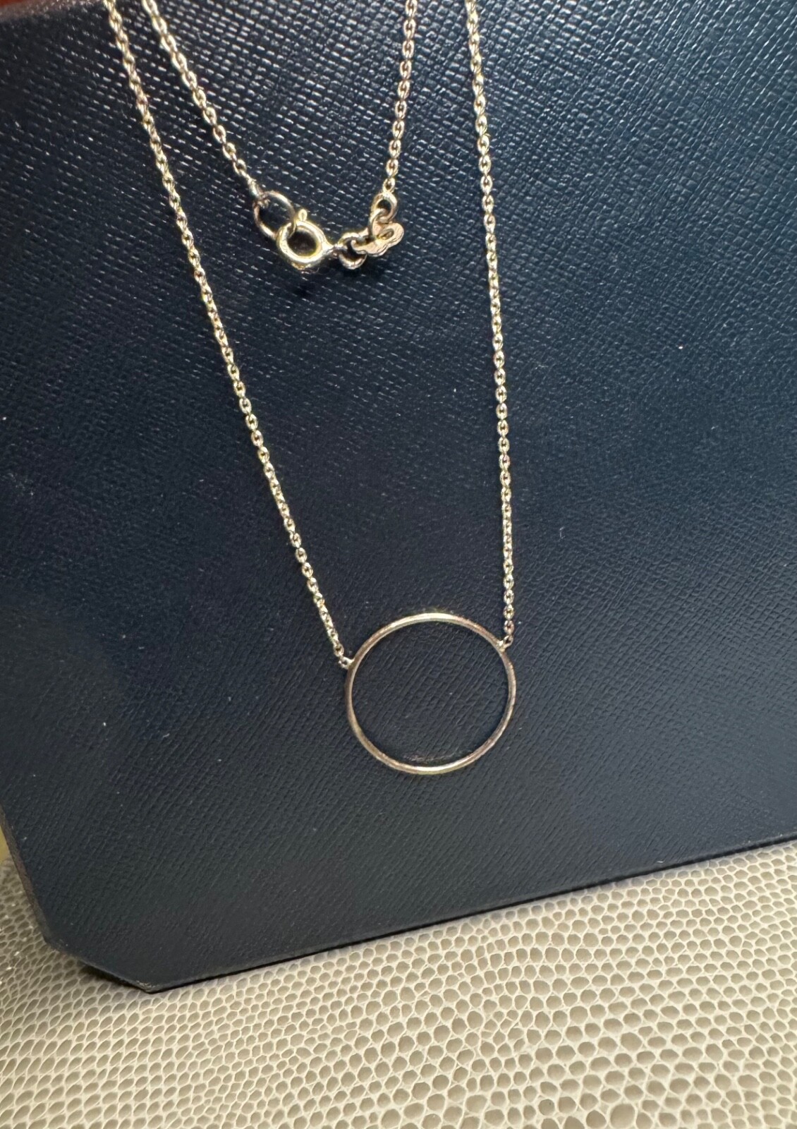 Solid .925 Sterling Open Circle or Eternity Neckl… - image 1