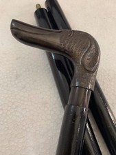 Antique Brass Dog Head Handle Vintage Style Victorian Wooden Walking Stick Cane