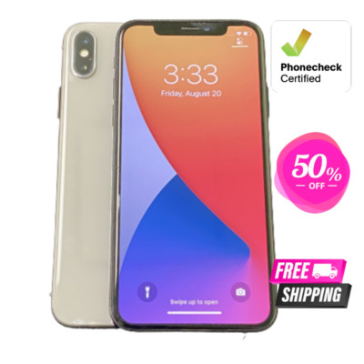 Apple iPhone X 256GB 64GB Fully Unlocked Att Verizon iOS Excellent Screen 5.8''