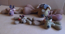 Hallmark RODNEY REINDEER Plush Lot of 4 Assorted Sizes