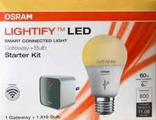 Sylvania OSRAM Lightify LED Smart Connected Light Gateway Starter Kit w/A19 LED