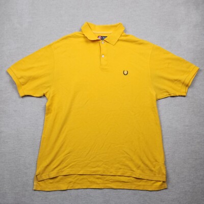 Chaps Ralph Lauren Vintage 90s Herren Poloshirt Polohemd Gr. L Polo Shirt Gelb