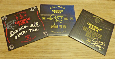GEORGE EZRA HAND SIGNED 3 x CD COLLECTION (GREEN GRASS, ANYONE, DANCE OVER ME)
