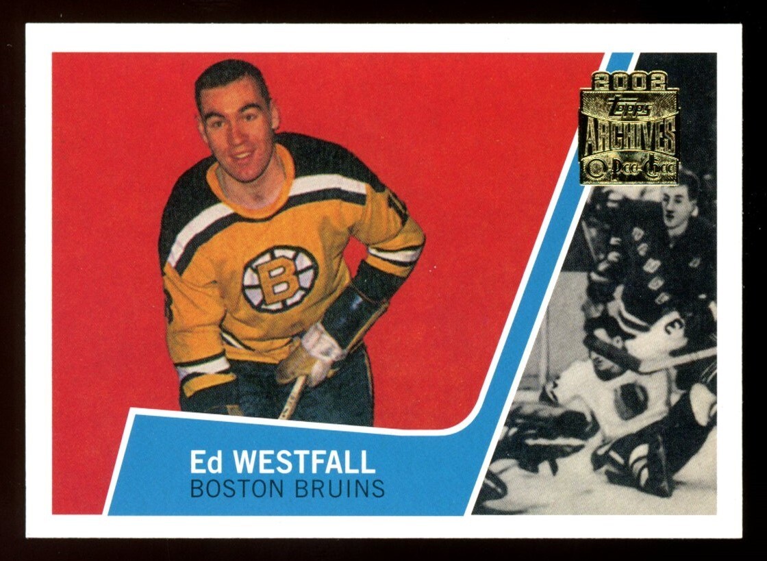 1963-64 Topps NHL Hockey #8 Ed Westfall RC MINT Boston Bruins Rookie Reprint