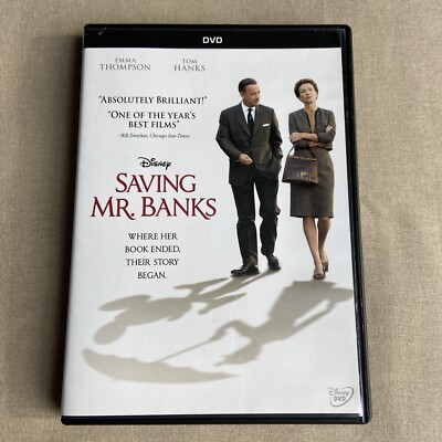 Saving Mr. Banks (DVD 2014) Disney Mary Poppin Biography Tom Hanks Emma Thompson