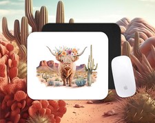 Boho cows themed PC/laptop Mouse Pad, CHOICE, FREE shipping, gifts, farm