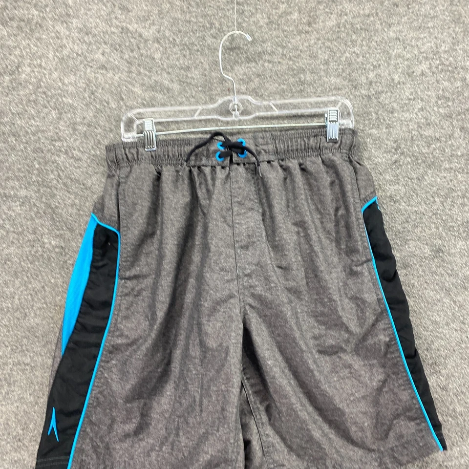 Shorts de natação Speedo masculino G grande cinza cintura média cordão elástico cintura roupa de banho - Imagem 3 de 4