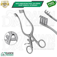 Weitlaner Retractor 8" 3x4 Prong Sharp Surgical Veterinary Instrument German Gr