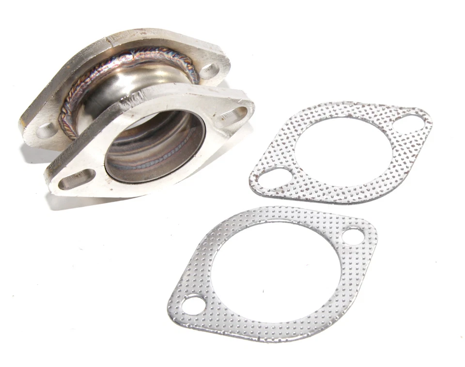 Adaptador de brida de extensión de silenciador de escape Catback de 3" a 2,5" 2 pernos + junta Foto 4 de 4