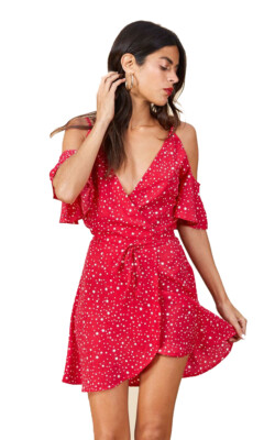 Dancing Leopard Silk Fred Wrap Dress 8 