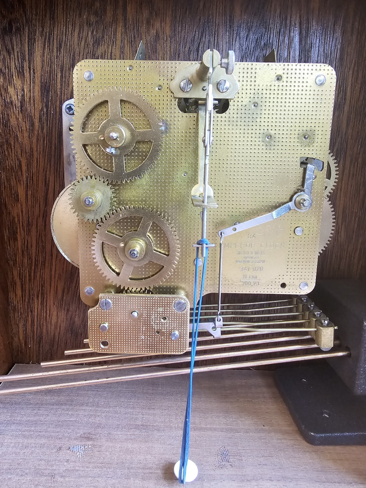 Franz Hermle Black Forest Emperor 84 German Mantel Clock 341020 No Key