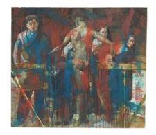 Large Chinese Comtemporary Painting, “Angels Falling”, 1994