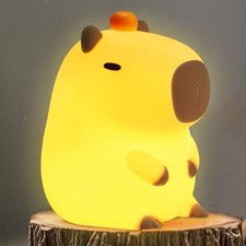 Capybara Night Light,Cute Tangerine LED Squishy Novelty Orange