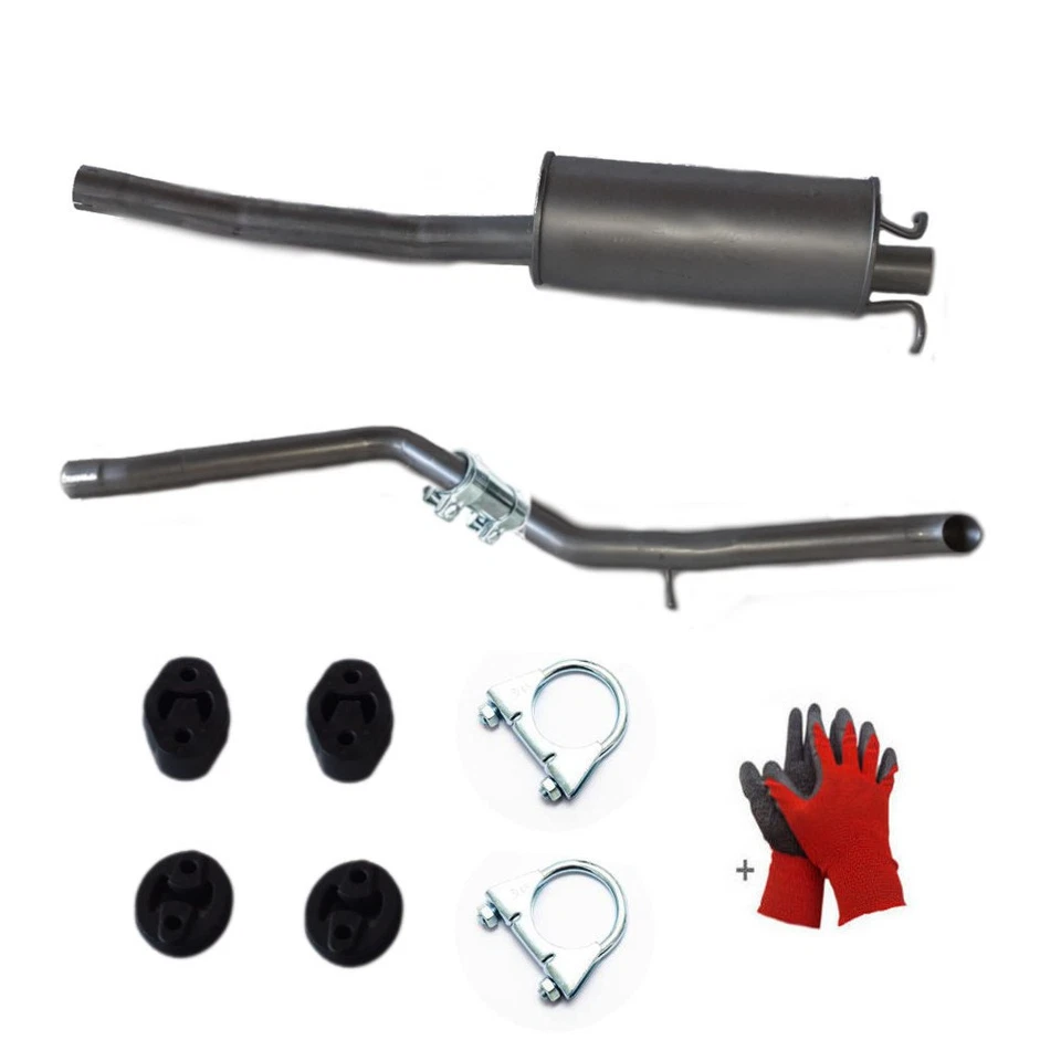 Komplette Auspuff Endtopf Mittelrohr für Ford Transit Custom 2.2TDCi+KIT