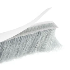 Weather Stripping Brush 10ft L x 0.35" W x 0.9" H Self-Adhesive Seal Brush Gray