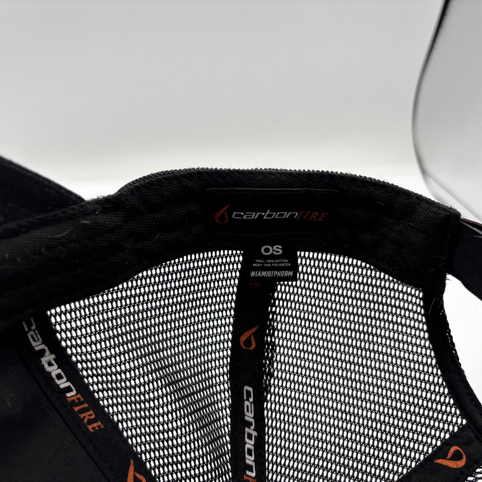 CarbonFire Black Logo Patch Baseball Cap Structur… - image 6