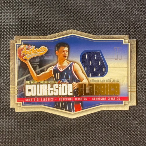 Yao Ming #CC-YM — 2003 Fleer Authentix Courtside Classics Game-Used basketball card
