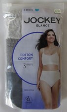 Jockey Elance 100 Cotton Brief Underwear - Women's Size 8 - 3 Pack - New