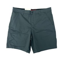 NWT Wrangler Men's 36 Gray Utility Shorts With Flex Waistband Secure Zip