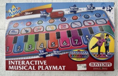 Bontempi Interactive Musical Playmat Tanzmatte Keyboard 130x48cm Neuwertig