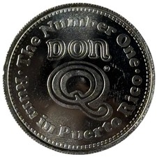 1981 Ron DON Q RUM Puerto Rico Good for Drink Token Aluminum Metal Numbered 1.25