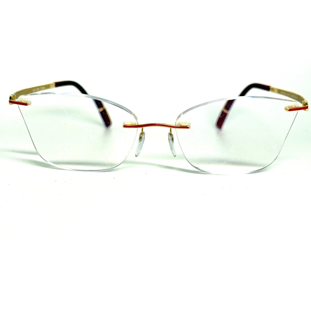 Silhouette Eyeglasses M 6407 /80‎ V 6053 Gold/Red Oval Austria 54[]18 130 Frame Silhouette Women Gold Eyeglass Frames | eBay main image 3